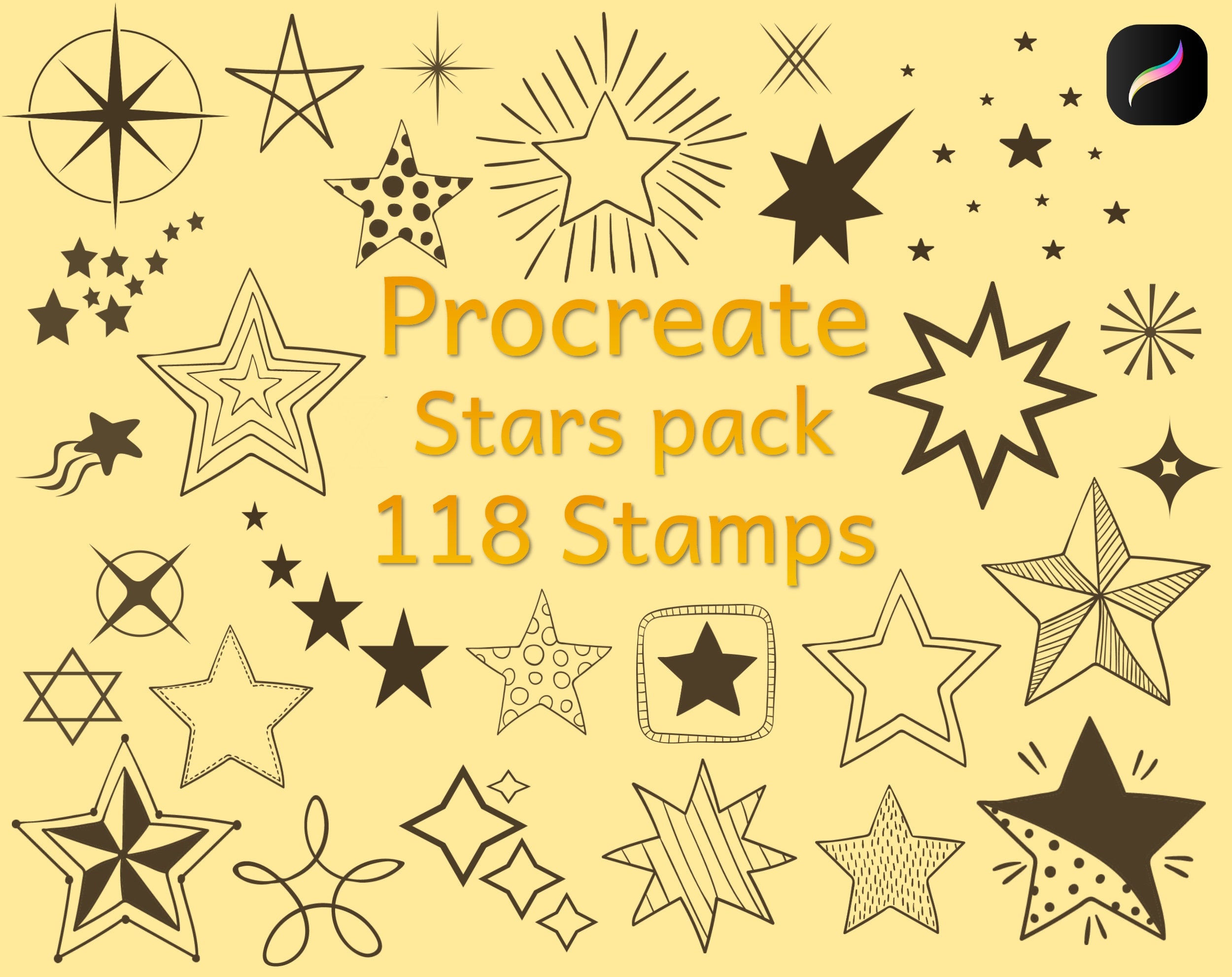 free stars procreate brush