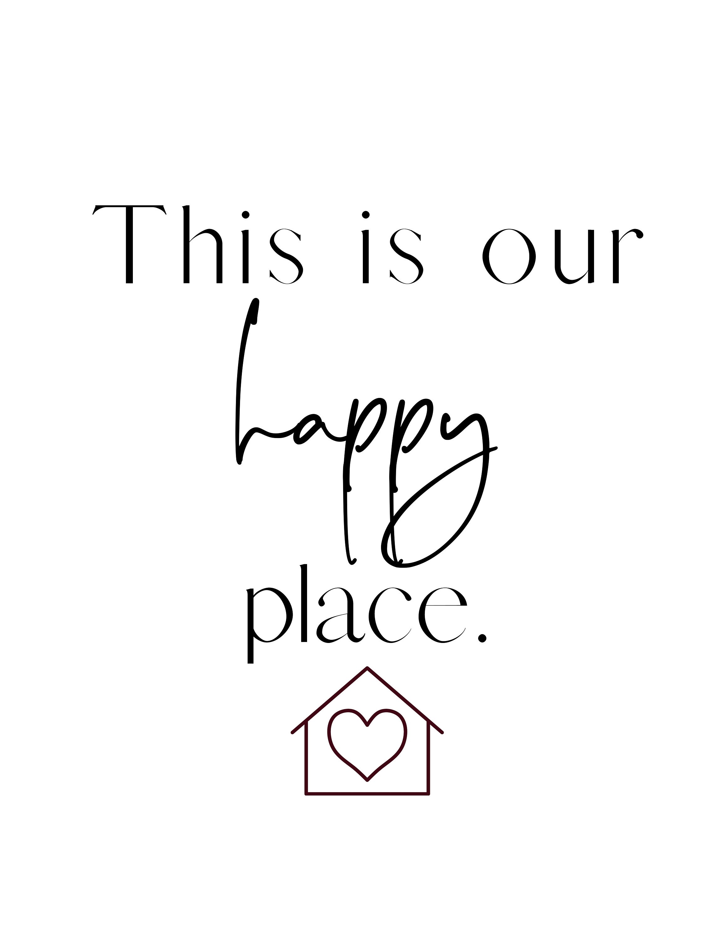 This is Our Happy Place Wall Decor Printable Wall Art Etsy UK