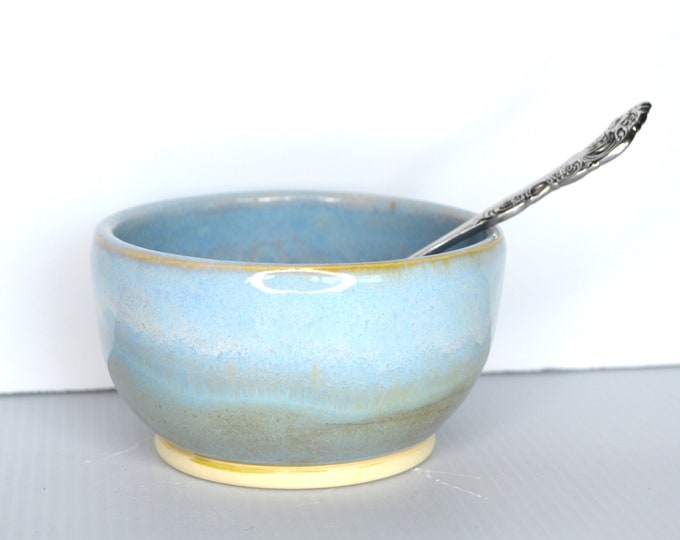 Light Blue Small Bowl, Ceramic Pottery Bowl, Pottery Bowl, Handmade