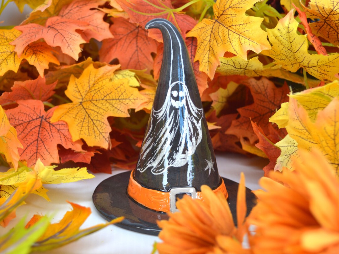 Small Pottery Witch Hat Halloween Décor Stoneware Fall - Etsy