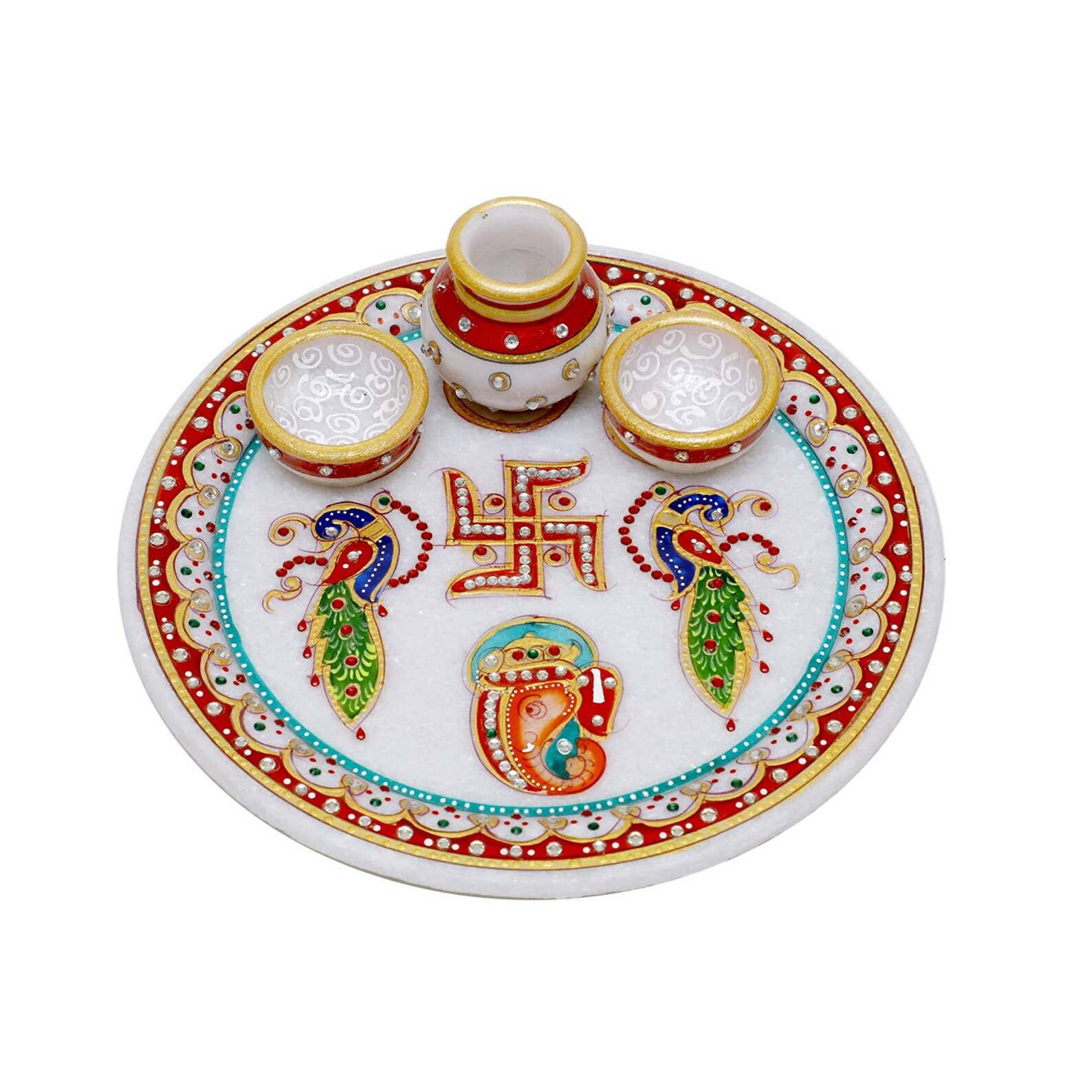 Marble Pooja Thali Pooja Plate Prasad Tray Pooja Tray Pooja Etsy