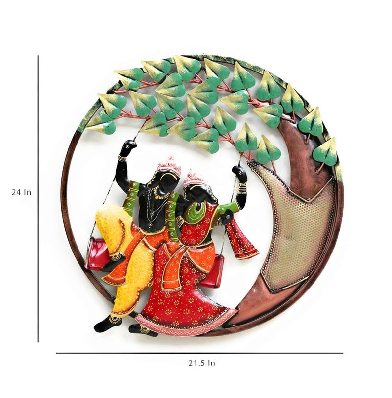 Metal Wall Art Wall Decor Radha Krishna Metal Wall Hanging Etsy
