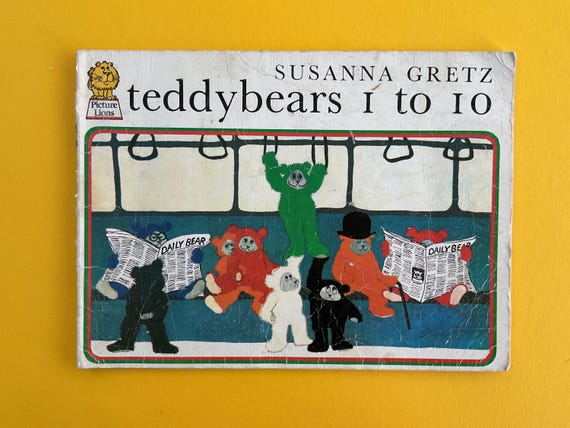 Teddybears 1 to 10 by Susanna Gretz - Picture Lions - Etsy