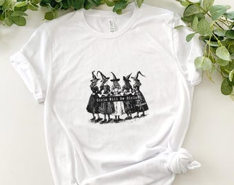 Mädchen werden Mädchen sein | Illustration | Hexe | feministisch | T-Shirt