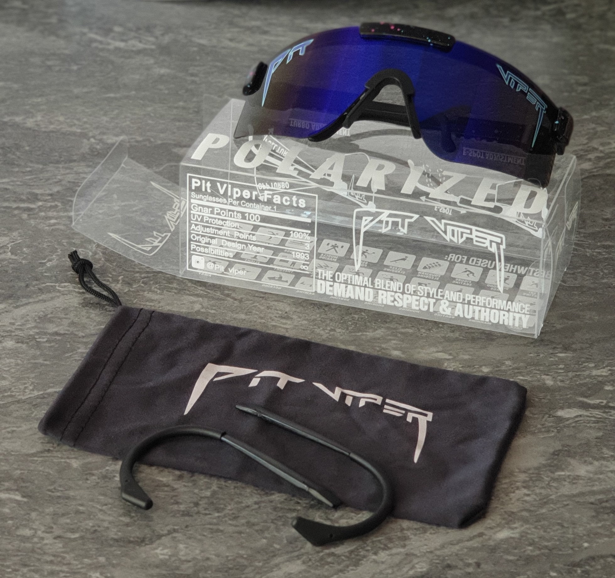 Pit Viper sport polarized sunglasses BLUE DARKNESS Etsy