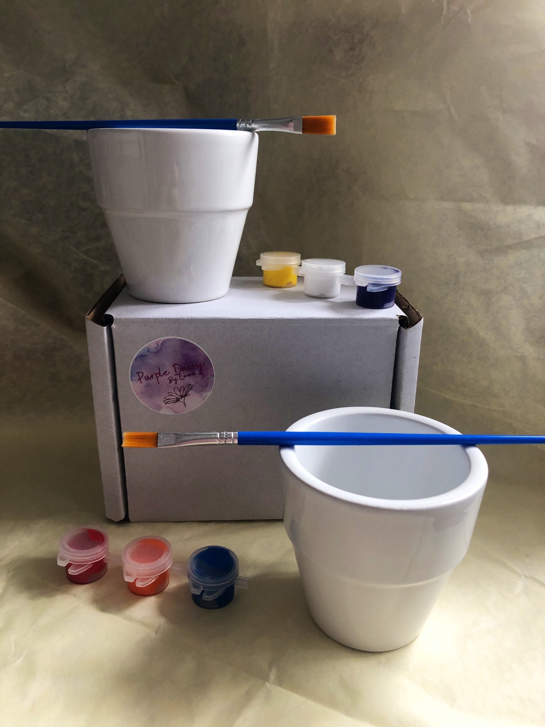 Paint your own pots craft kits kids craft kit kids Etsy