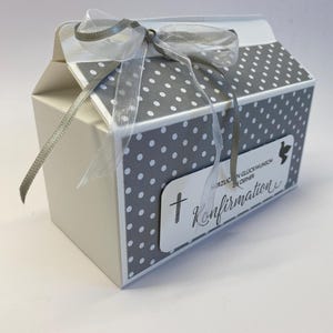 Konfirmationsbox, kleine Box, Verpackung mit Glückwunschkärtchen, ein schönes Geschenk aus Karton / Papier, zur Konfirmation, handgemacht