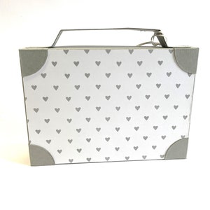 Geschenkverpackung in Kofferoptik, Reisekoffer aus Karton für ein Geldgeschenk zum Urlaub oder für einen Reisegutschein (18x13,5x3,3 cm)