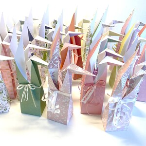 Osterhasen-Tüte aus Papier, Verpackung für Ostereier oder kleine Geschenke, auch als Tischgoodie zu verwenden, handgemacht, 4 Stück im Set