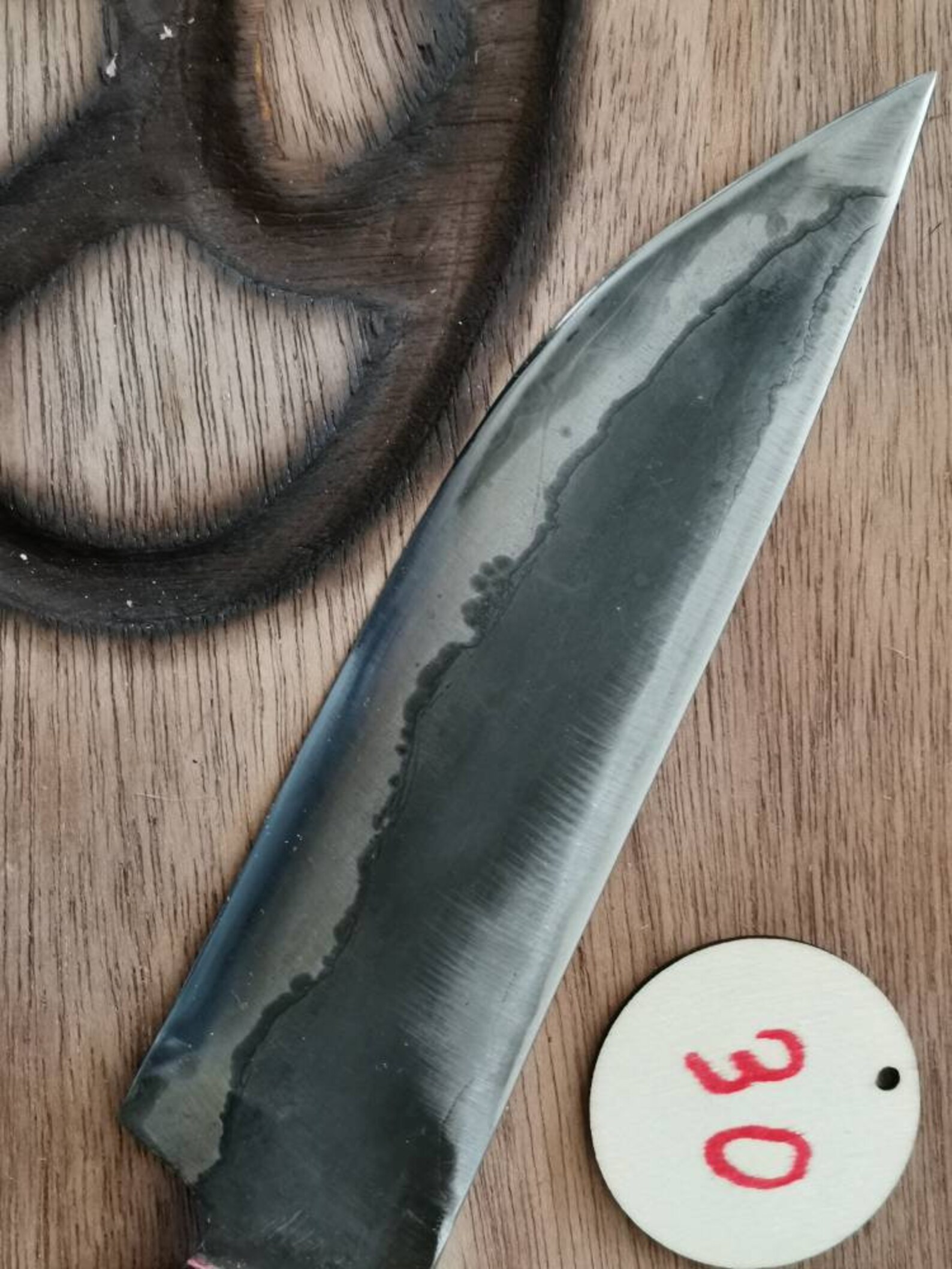 Crude knife. selective clay soaking. Etsy