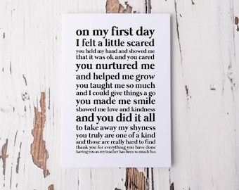 Teacher Thank You Card  |  Educator Card  |  Teacher Card