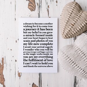 Future maman | Carte de fête de naissance | Carte de voyage FIV | Future mère célibataire | Future maman via une carte de donneur