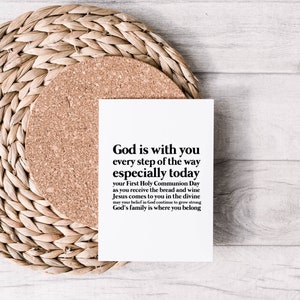 First Holy Communion Card | First Eucharist Card | First Communion Card