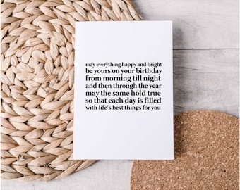 Birthday Card | Birthday Wishes | Contemporary Birthday Card