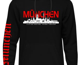 München über alles Kapuzenpullover | Fussball Skyline Pullover Ultras Hoodie Bayern Meister