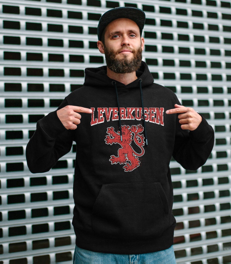 Leverkusen Wappen Kapuzenpullover Trikot Fanartikel Ultras Fussball Titelkusen Skyline Deutscher Meister Bild 2