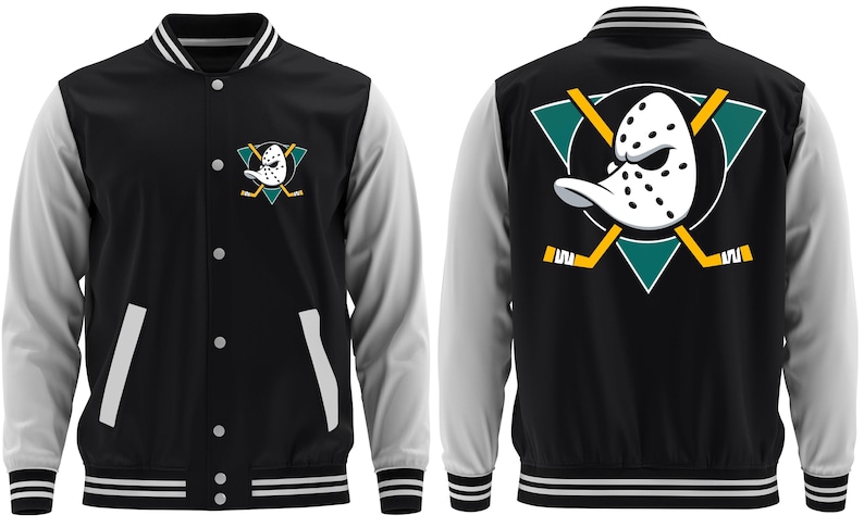 Mighty Ducks College Jacket | Retro Ice Hockey 90s image 3