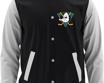 T-shirt Vintage Mighty Ducks Anaheim NHL Homme Taille L Gris - Occasion, Graphique Usé Style Rétro