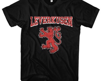 Leverkusen Wappen T-Shirt | Trikot Fanartikel Ultras Fussball Titelkusen Skyline Deutscher Meister