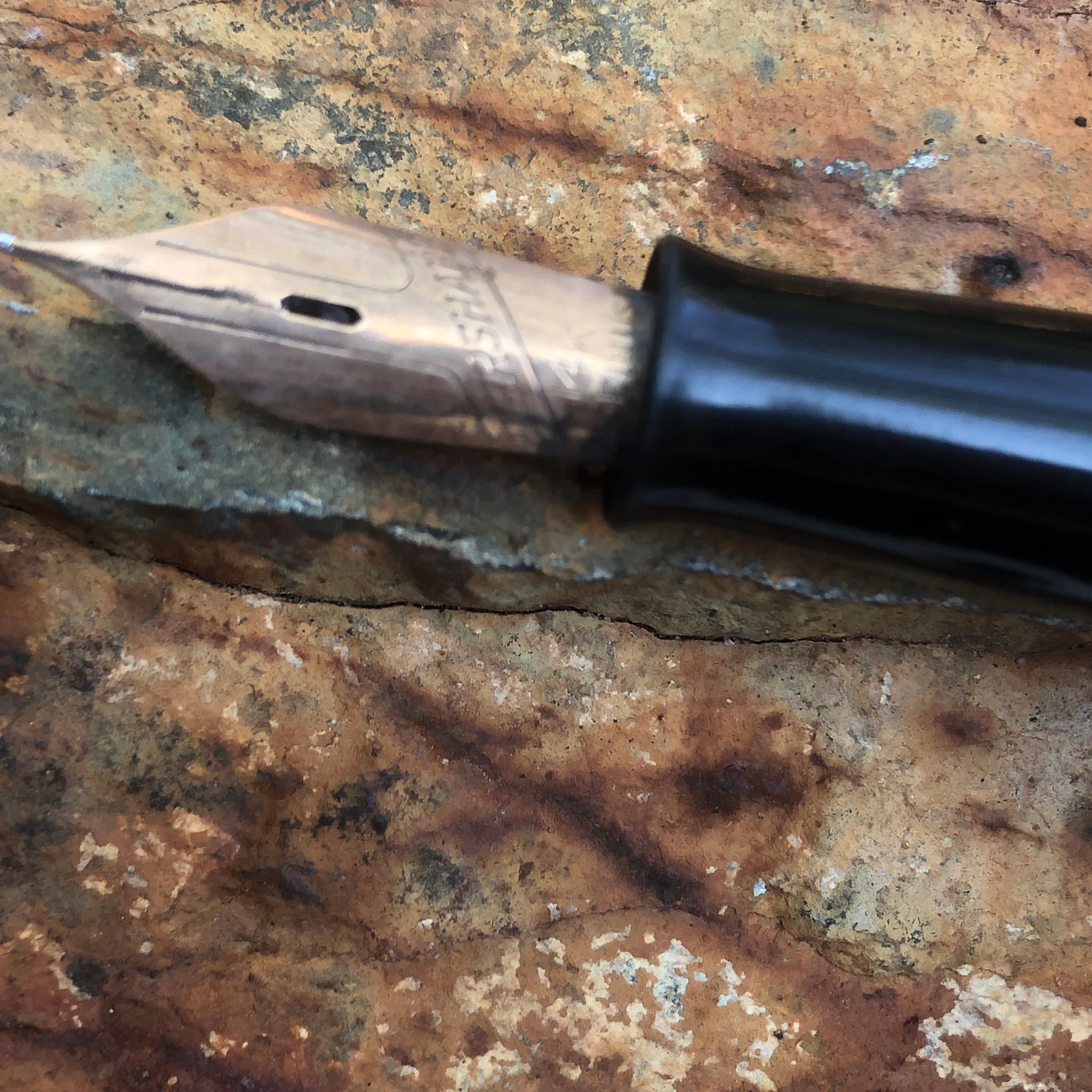 Vintage Eversharp Skyline Fountain Pen Black Green & Gold Etsy