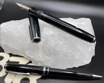 Juego de pluma estilográfica y portaminas Esterbrook vintage de color negro