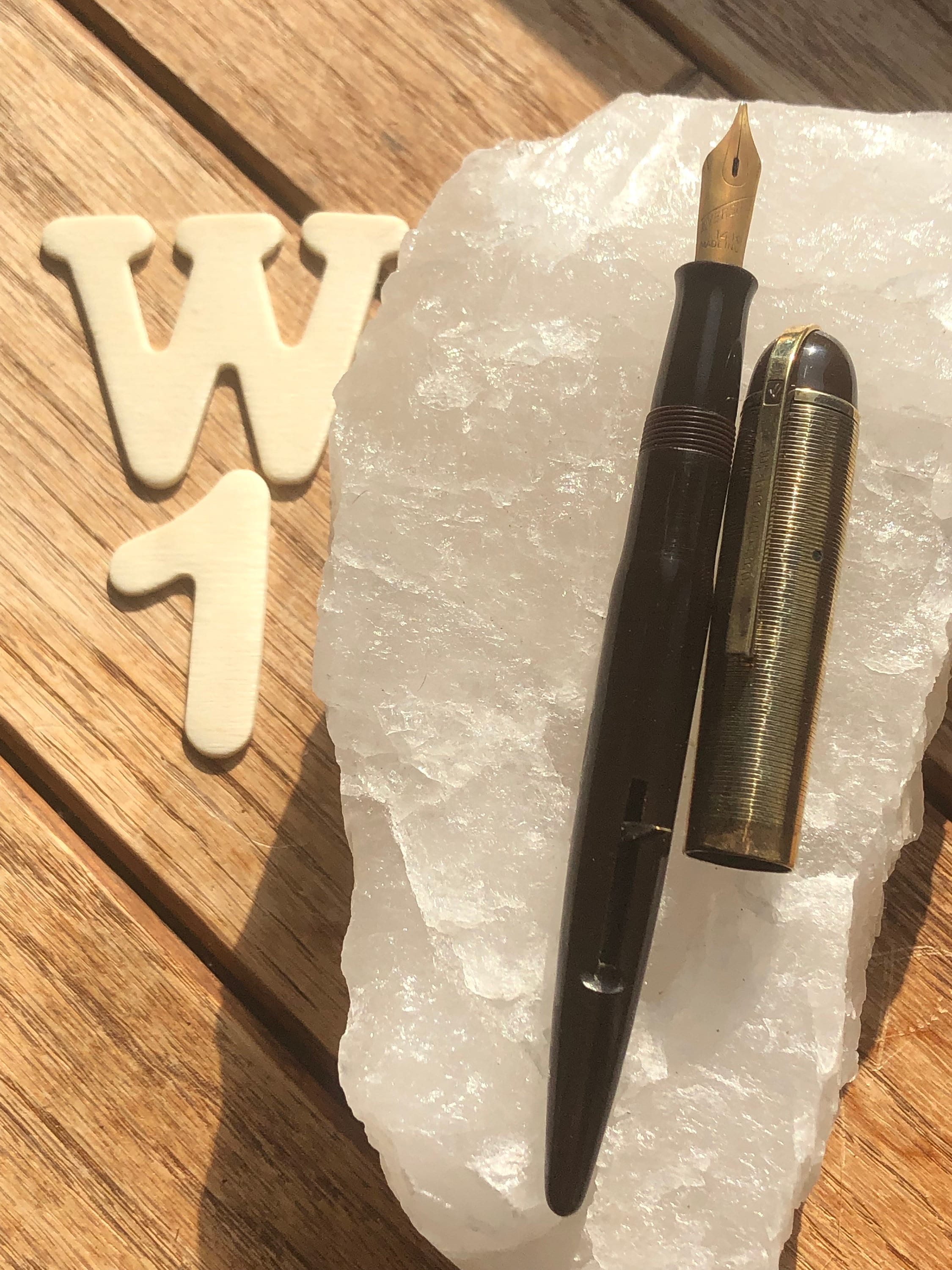 ヴィンテージ エバーシャープ スカイライン 万年筆、ブラウン