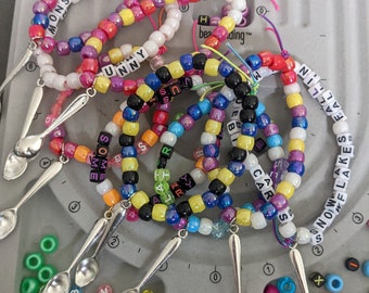 Iridescent Kandi Spoon Bracelets