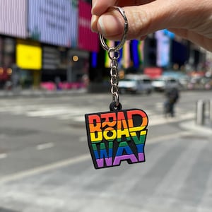 Broadway Pride Keychain