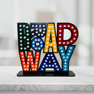 Broadway Sign Shelf Art