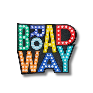 Black Broadway Embroidered Patch