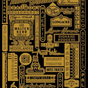 Broadway Marquees Scratch-Off Poster