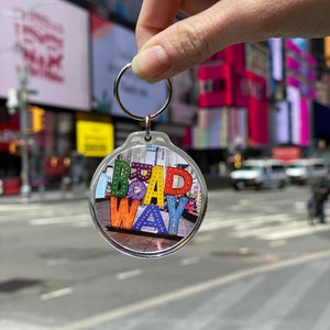 Broadway Circular Keychain