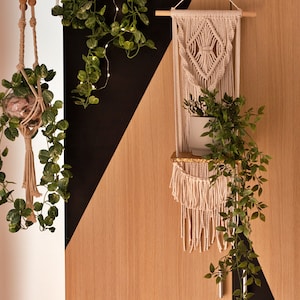 Makramee-Muster, Makramee-Wandhängeregalmuster, Makramee-Regal Anfänger-Makramee-Regalmuster, Blumentöpfe-Halter, Makramee-Regalmuster