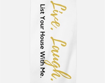 Real Estate Beach Towel, Realtor Beach Towel, Real Estate Marketing, Beach Towel