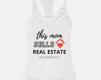 Realtor Racerback Tank, real estate tank, realtor gift, real estate gift - this mom sells Real Estate
