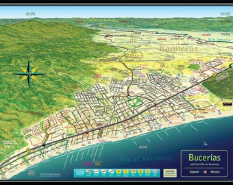Bucerías Map Poster