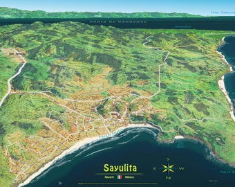 Sayulita Map Poster