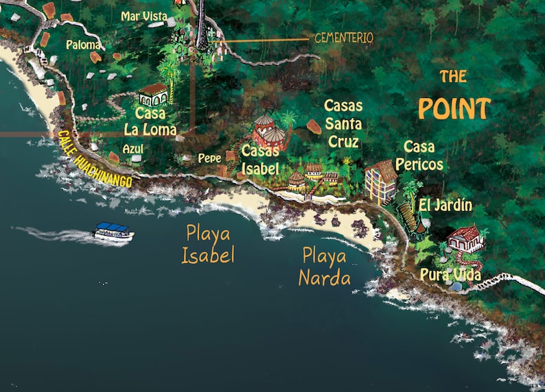 Yelapa Walking Map 2020 Etsy