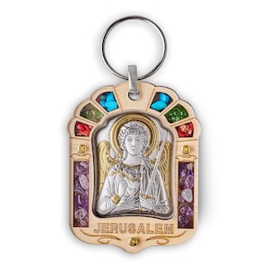 Blessing Guardian Angel Silver Orthodox Icon / Greek / Silver Canvas / Handmade / Silver Icon