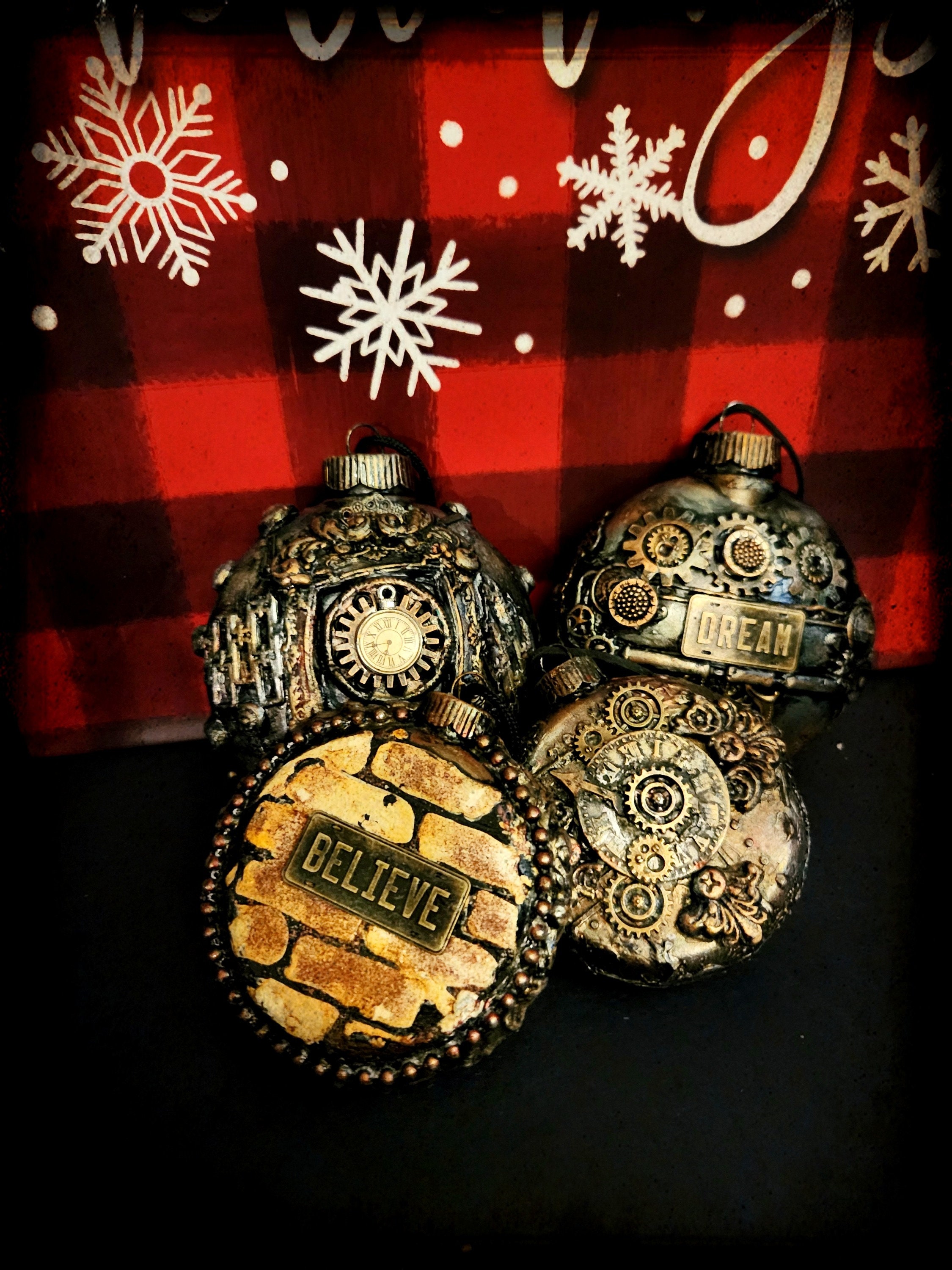 Steampunk Christmas Ornaments 