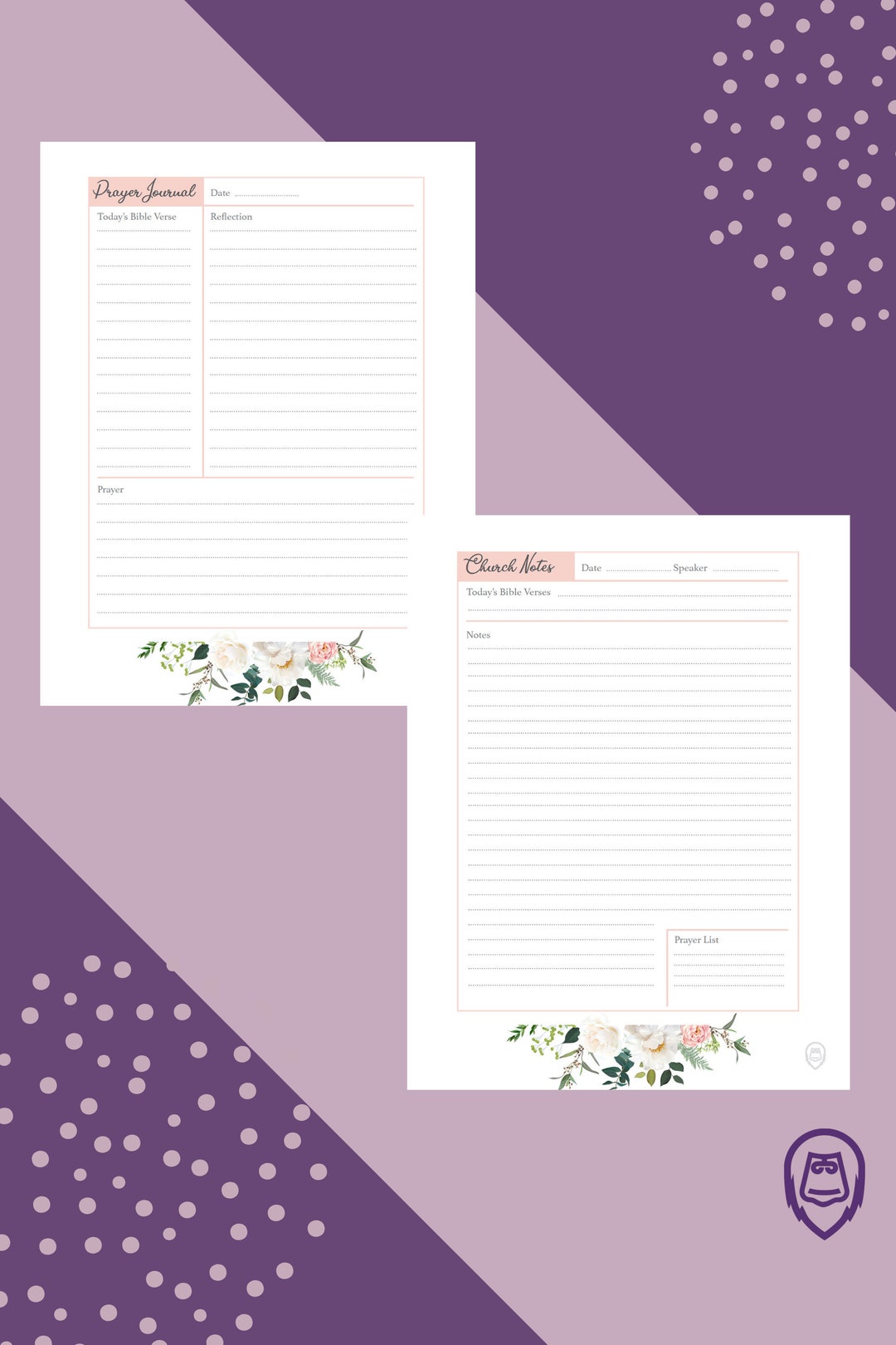 Big- Happy Planner- Faith- Prayer Journal &amp; Church Notes - Etsy
