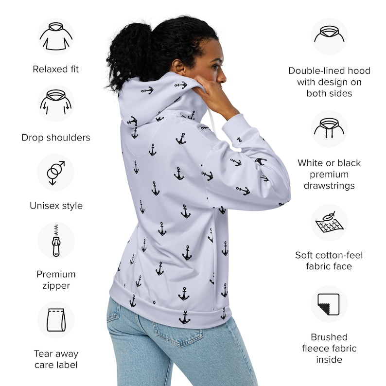 Anchor Unisex Zip Hoodie