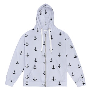 Lorelai Anchor Unisex Zip Hoodie