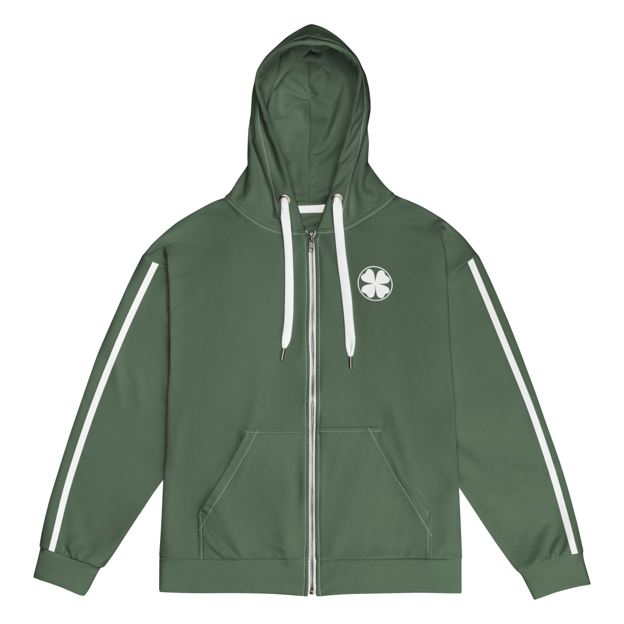 4 Leaf Clover Green Unisex Zip Hoodie - Etsy