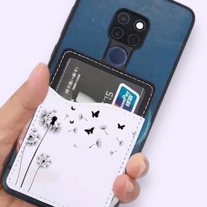 personalisierbarer Handy Kartenhalter | Handy Brieftasche | für alle Smartphones geeignet | Telefon Kartenhalter Telefon Brieftasche