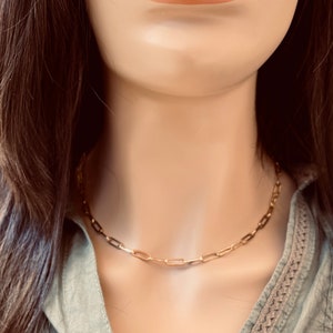 Stainless steel link chain | gold-plated or silver-plated | Layering necklace | Link Necklace | filigree | Statement necklace