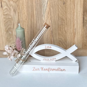 Geschenkset Konfirmation Kommunion l Taufe Geldgeschenk personalisierbares Geldgeschenk Geschenk mit Namen Bild 1