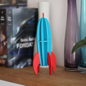 Decorative 3D wooden rocket &quot;Towards infinity...&quot;