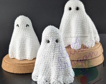 かぎ針編みのゴーストパターン：ハロウィンあみぐるみオーナメント