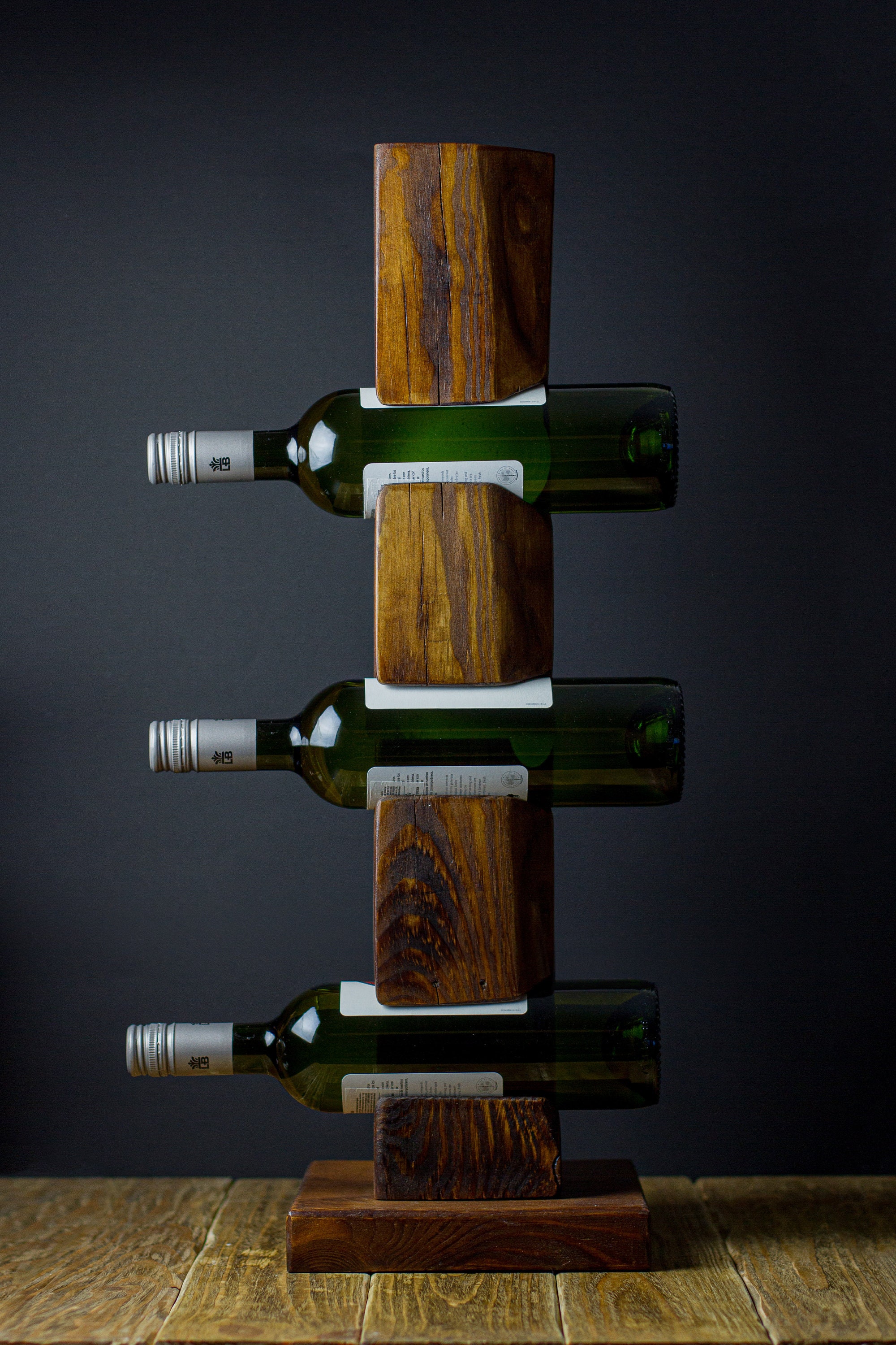 Standing vertical wine rack for 6 bottles wine shelf wine Etsy